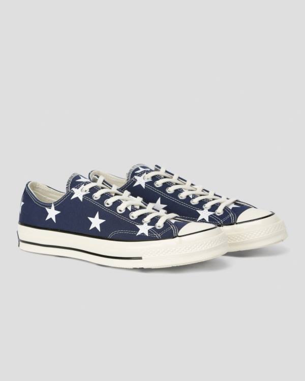 Converse Chuck 70 Archive Print Sneakers Low Blå | CV-073ACT