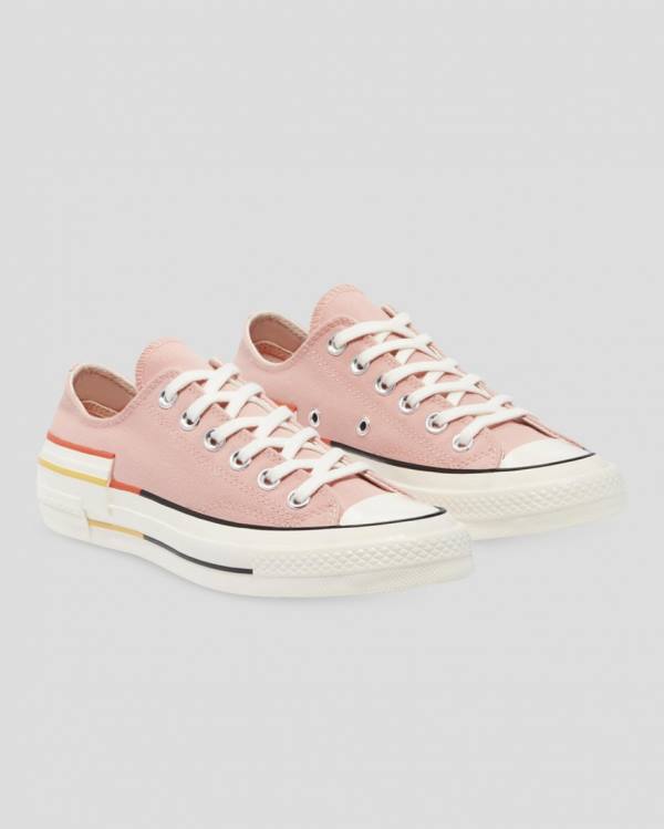 Converse Chuck 70 Colour Block Sneakers Low Lyserød | CV-128DFK