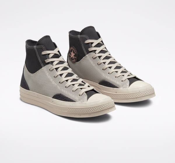 Converse Chuck 70 Crafted Canvas Sneakers High Brune | CV-019ITG