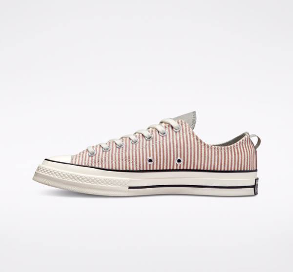 Converse Chuck 70 Crafted Stripe Sneakers Low Olivengrøn | CV-365CQF