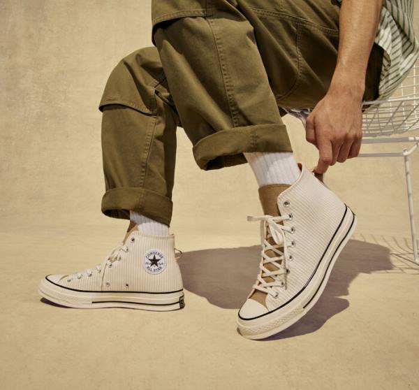 Converse Chuck 70 Crafted Stripe Sneakers High Brune | CV-423PVC