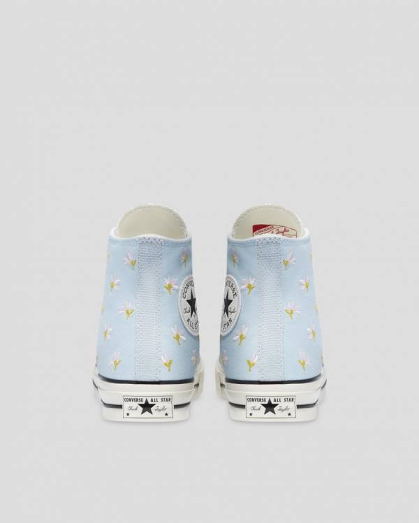 Converse Chuck 70 Embroidered Garden Party Sneakers High Blå | CV-094VIY