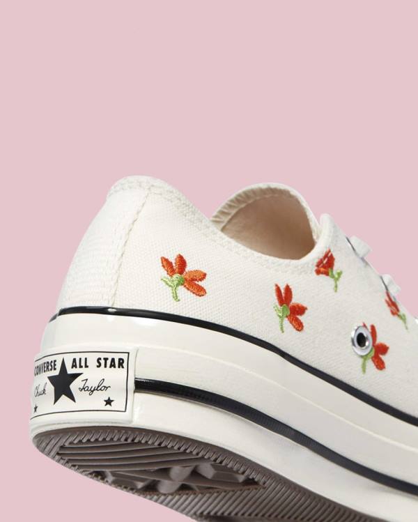 Converse Chuck 70 Embroidered Garden Party Sneakers Low Beige | CV-459PXM