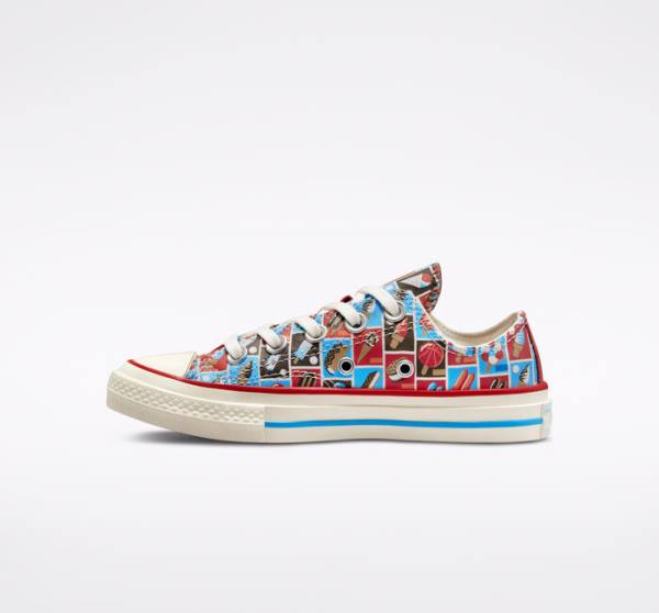 Converse Chuck 70 Frozen Treats Sneakers Low Rød Blå | CV-271HLX