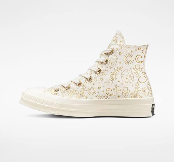 Converse Chuck 70 Golden Elements Sneakers High Lyseguld Sort | CV-074TCD