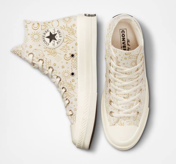 Converse Chuck 70 Golden Elements Sneakers High Lyseguld Sort | CV-074TCD