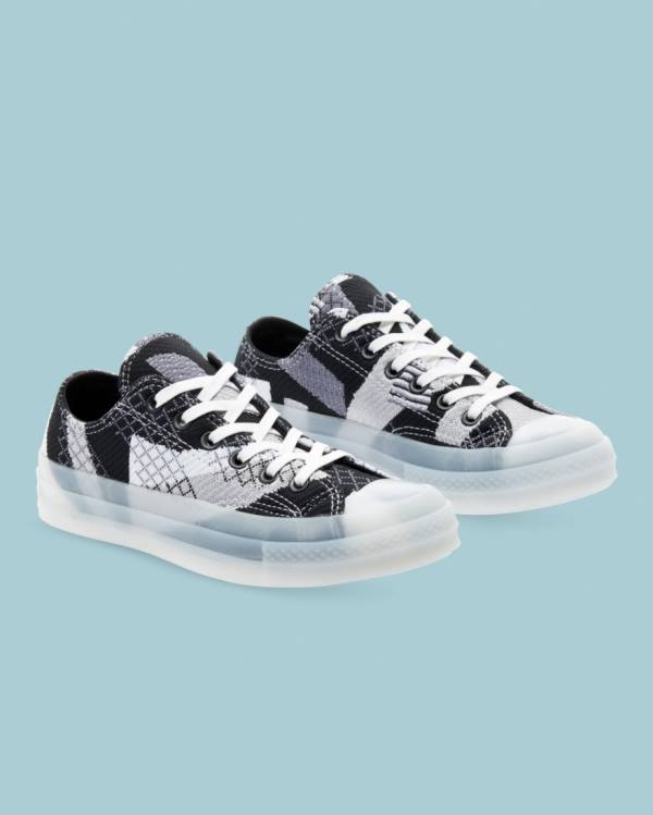 Converse Chuck 70 Knit Print Sneakers Low Sort | CV-293PNJ