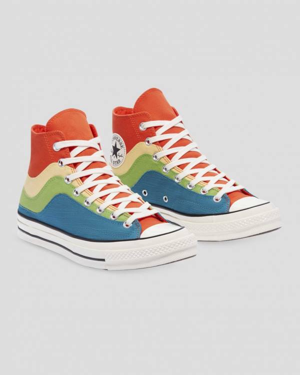 Converse Chuck 70 National Parks Sneakers High Blå Grøn Orange | CV-415FXW