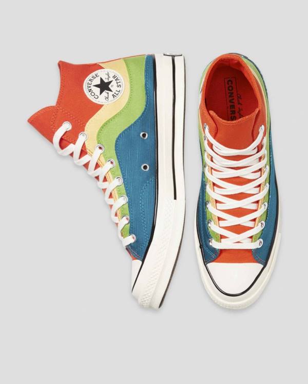 Converse Chuck 70 National Parks Sneakers High Blå Grøn Orange | CV-415FXW