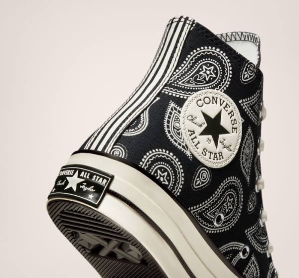 Converse Chuck 70 Paisley Sneakers High Sort | CV-985PWK