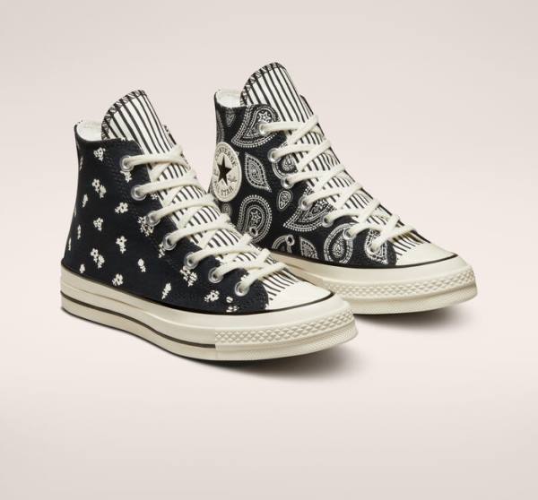 Converse Chuck 70 Paisley Sneakers High Sort | CV-985PWK