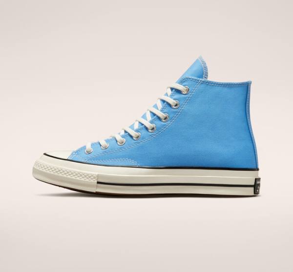 Converse Chuck 70 Pastel Polyester Sneakers High Blå Sort | CV-876PLW