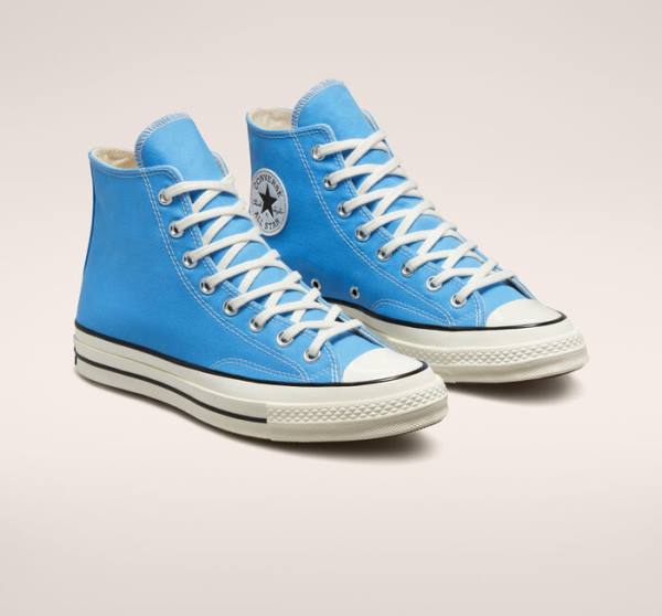 Converse Chuck 70 Pastel Polyester Sneakers High Blå Sort | CV-876PLW