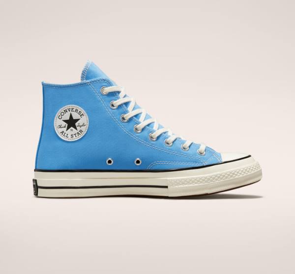 Converse Chuck 70 Pastel Polyester Sneakers High Blå Sort | CV-876PLW