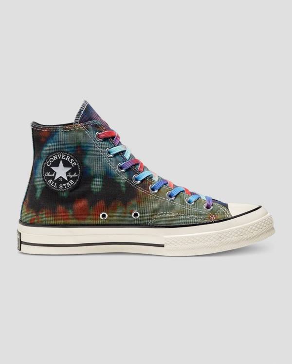 Converse Chuck 70 Plaid Tie Dye Sneakers High Sort | CV-149OXB