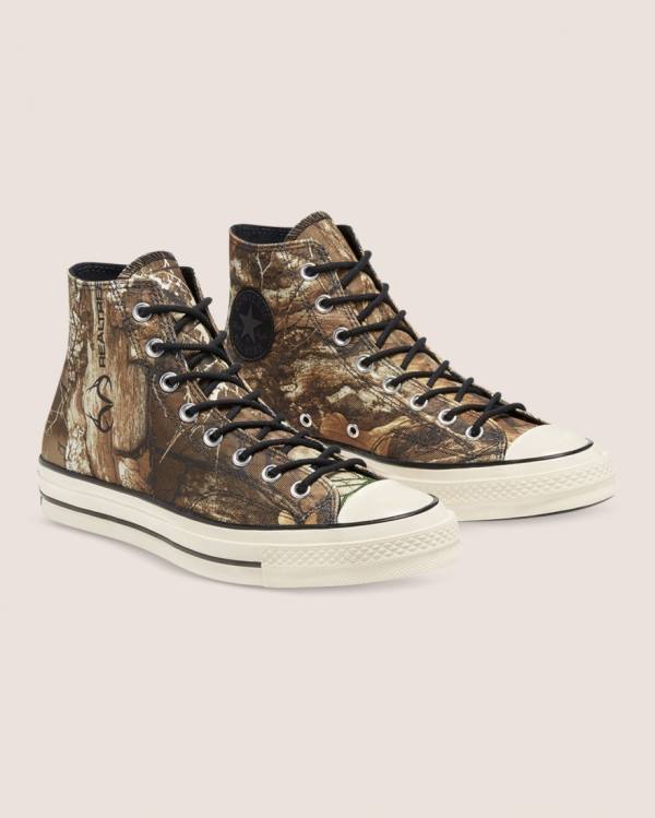 Converse Chuck 70 Realtree Edge Camo Print Utility Sneakers High Brune | CV-387DXO