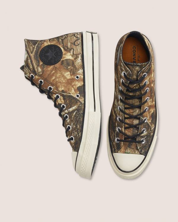 Converse Chuck 70 Realtree Edge Camo Print Utility Sneakers High Brune | CV-387DXO