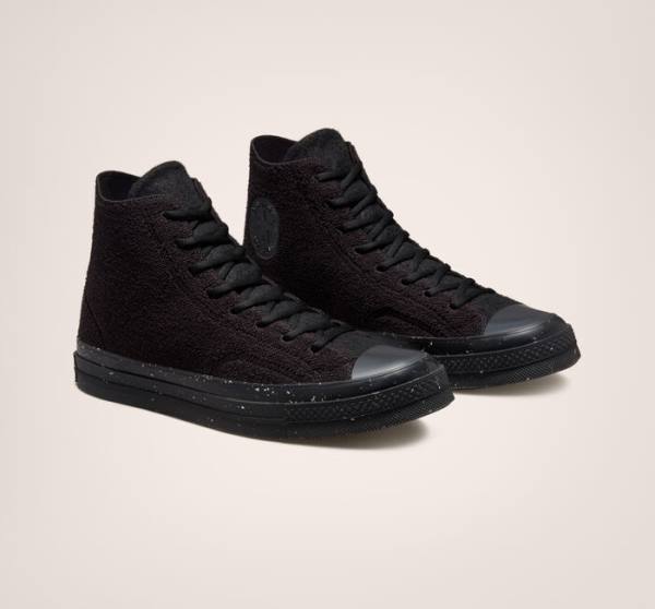 Converse Chuck 70 Renew Sneakers High Sort Lysegrøn | CV-325CKY