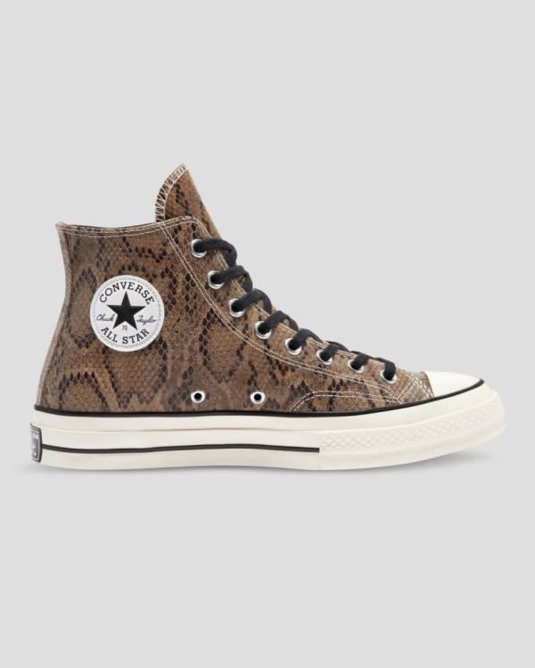 Converse Chuck 70 Reptile Ruskind Sneakers High Brune | CV-156DOU