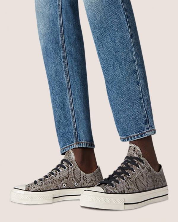 Converse Chuck 70 Reptile Ruskind Sneakers Low Grå | CV-260UHV