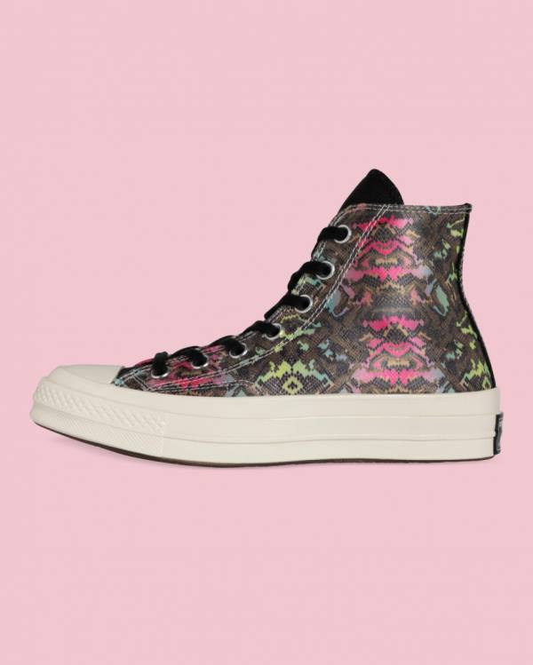 Converse Chuck 70 Satin Snake Print Sneakers High Sort | CV-025IEG