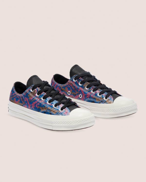 Converse Chuck 70 Satin Snake Print Sneakers Low Sort | CV-571YSK