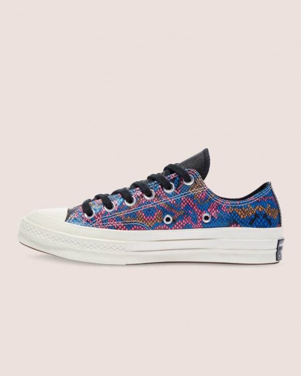 Converse Chuck 70 Satin Snake Print Sneakers Low Sort | CV-571YSK