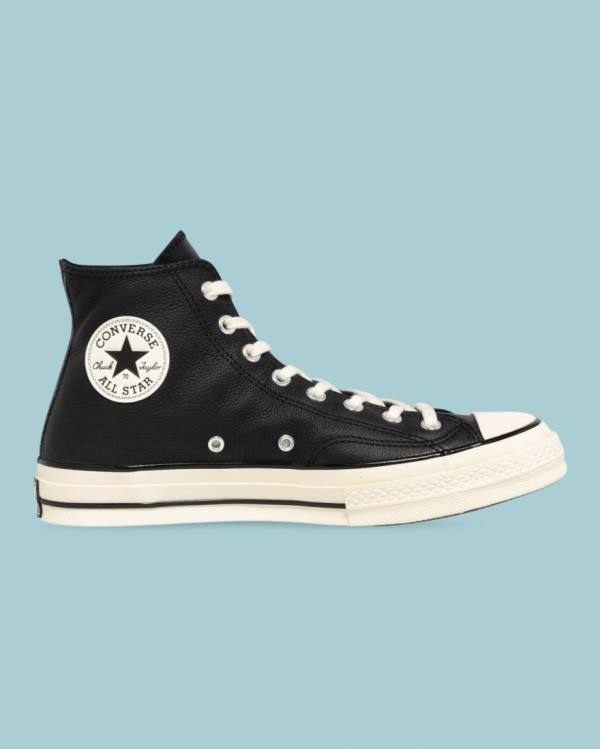 Converse Chuck 70 Seasonal Læder Sneakers High Sort | CV-243MJP