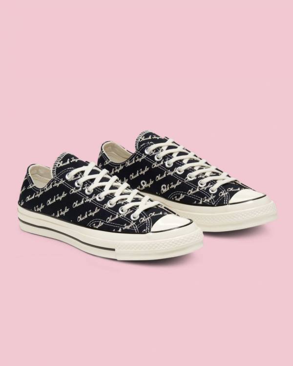 Converse Chuck 70 Signature Sneakers Low Sort | CV-145IEP