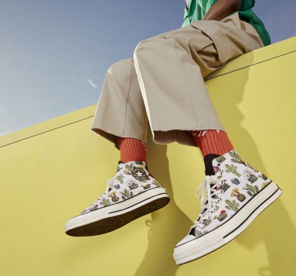 Converse Chuck 70 Succulents Sneakers High Sort | CV-491KHT