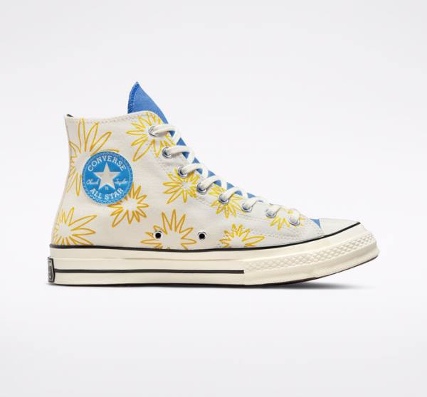 Converse Chuck 70 Sunny Floral Sneakers High Blå | CV-026RJH