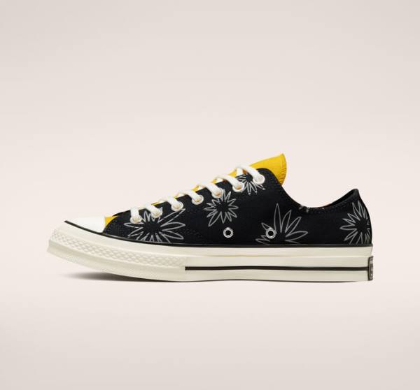 Converse Chuck 70 Sunny Floral Sneakers Low Sort | CV-109JBD