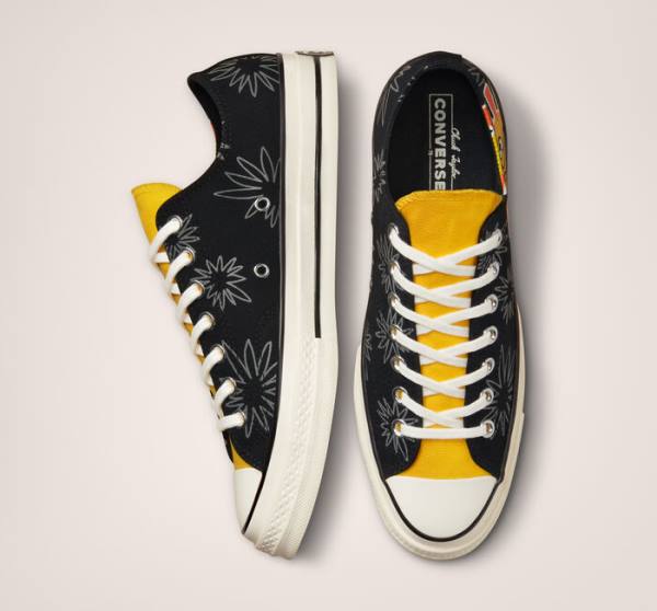 Converse Chuck 70 Sunny Floral Sneakers Low Sort | CV-109JBD