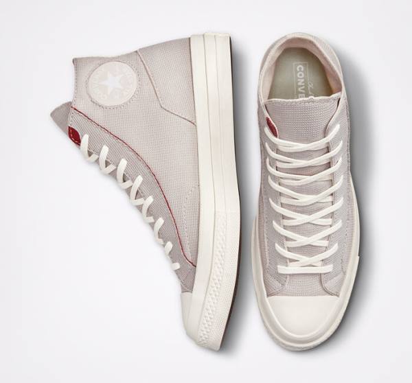 Converse Chuck 70 Tearaway Sneakers High Lysesølv Lyserød | CV-187CXN