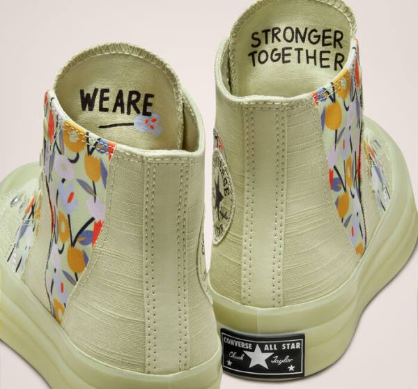 Converse Chuck 70 We Are Stronger Together Sneakers High Olivengrøn Sort | CV-976JUP