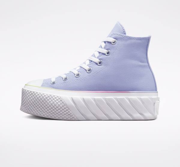 Converse Chuck Taylor All Star 2X Lift Platform Pastel Gradient Sneakers High Blå Hvide | CV-216BPU