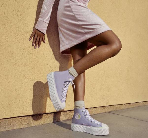 Converse Chuck Taylor All Star 2X Lift Platform Pastel Gradient Sneakers High Blå Hvide | CV-216BPU