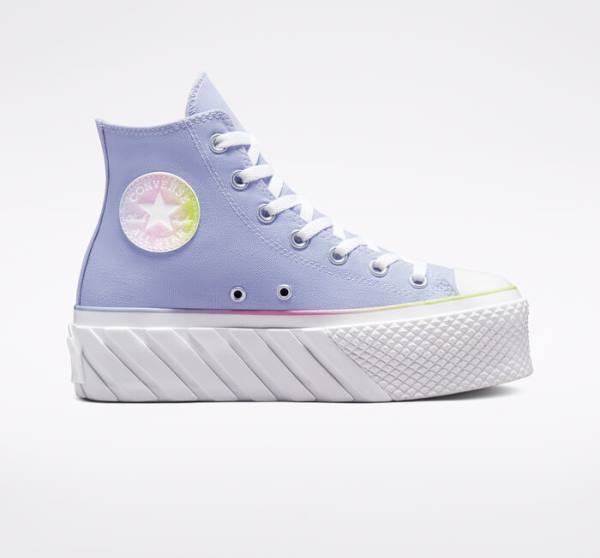 Converse Chuck Taylor All Star 2X Lift Platform Pastel Gradient Sneakers High Blå Hvide | CV-216BPU