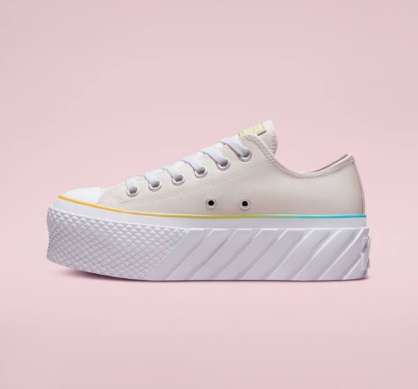 Converse Chuck Taylor All Star 2X Lift Platform Gradient Sneakers Low Hvide Blå | CV-708JIY