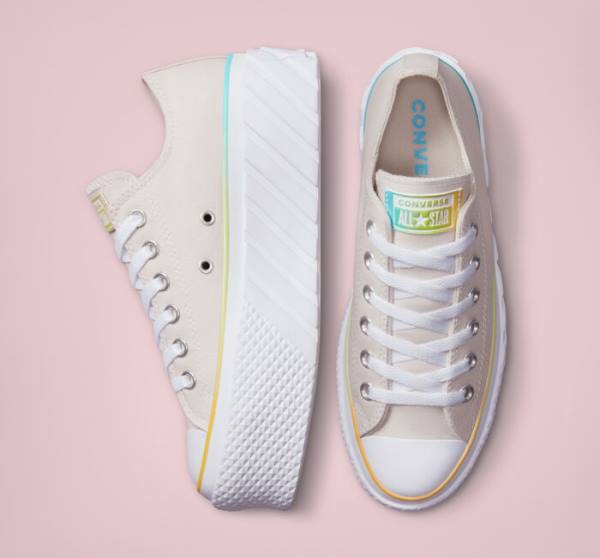 Converse Chuck Taylor All Star 2X Lift Platform Gradient Sneakers Low Hvide Blå | CV-708JIY