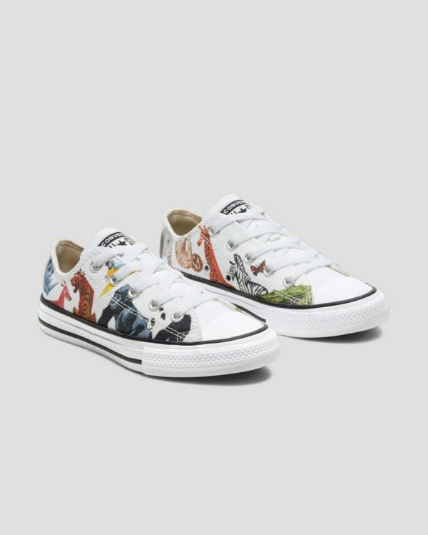 Converse Chuck Taylor All Star Animal Print Sneakers Low Hvide | CV-560NPJ