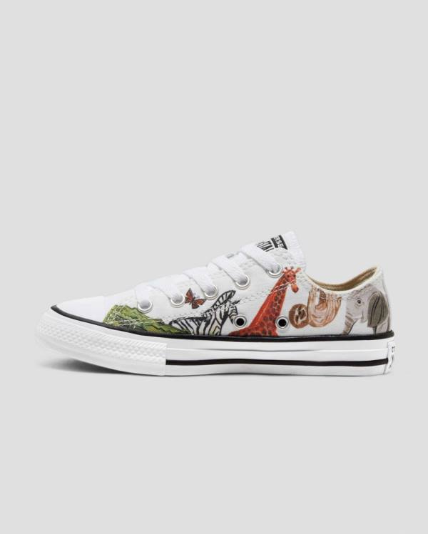 Converse Chuck Taylor All Star Animal Print Sneakers Low Hvide | CV-560NPJ