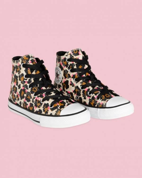 Converse Chuck Taylor All Star Animal Print Sneakers High Sort | CV-593OED