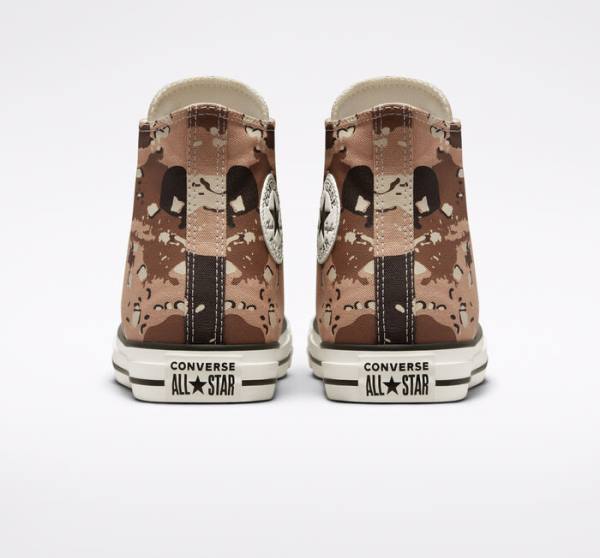 Converse Chuck Taylor All Star Archive Camo Sneakers High Brune Sort | CV-698HFV