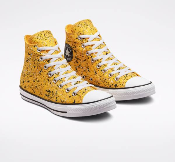 Converse Chuck Taylor All Star Archive Paint Splatter Sneakers High Hvide | CV-185HKO