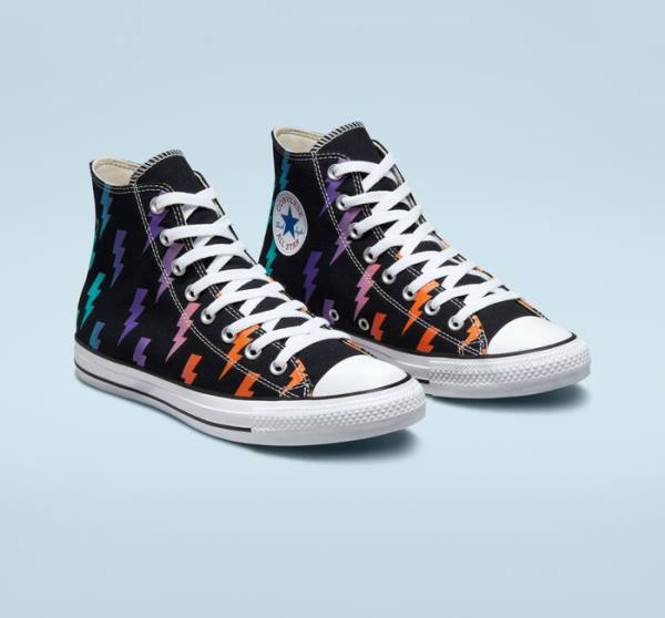 Converse Chuck Taylor All Star Archive Prints Sneakers High Sort Blå Turkis | CV-591KXP