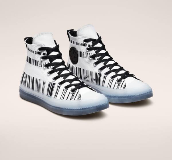 Converse Chuck Taylor All Star CX Translucent Barcode Sneakers High Hvide Sort | CV-217TXV