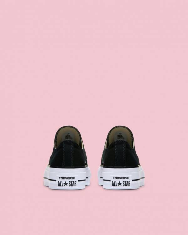 Converse Chuck Taylor All Star Canvas Lift Sneakers Low Sort | CV-814QKL