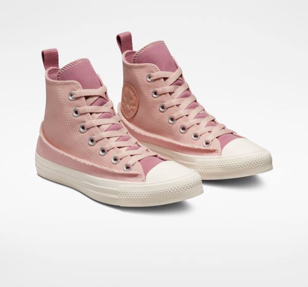 Converse Chuck Taylor All Star Crafted Canvas Sneakers High Lyserød Lyserød Lyserød | CV-326GHK