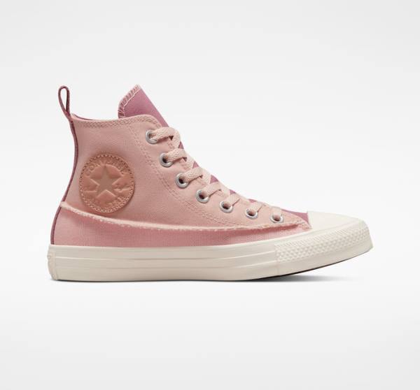 Converse Chuck Taylor All Star Crafted Canvas Sneakers High Lyserød Lyserød Lyserød | CV-326GHK